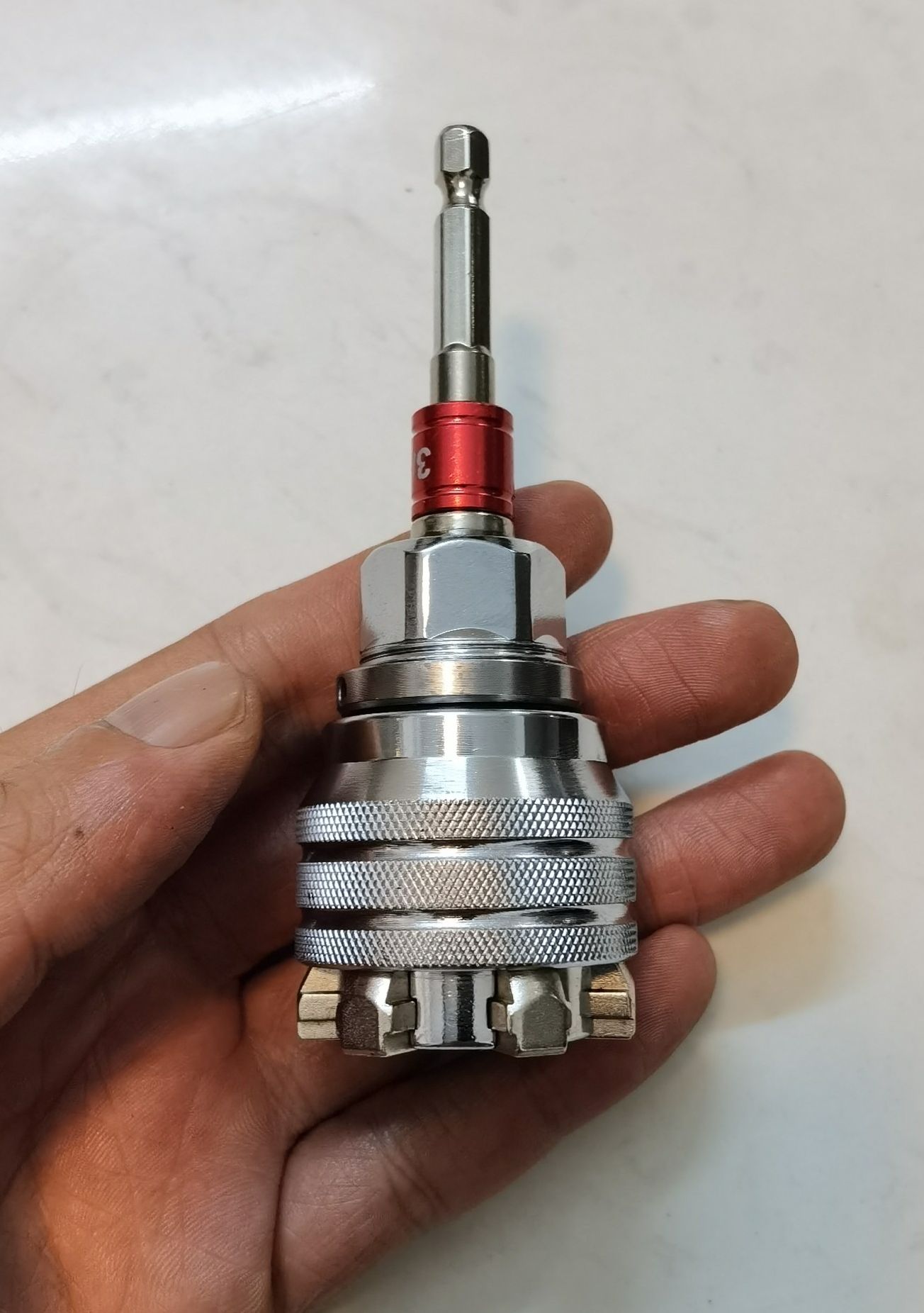Bộ 2 món đầu đa năng thông dụng + đầu nối thép CRV lắp máy khoan vặn ốc từ 10 -19mm