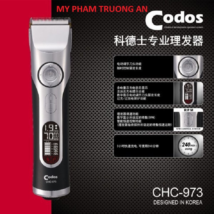 Tông đơ cắt tóc cao cấp codos chc 973 chuyên nghiệp