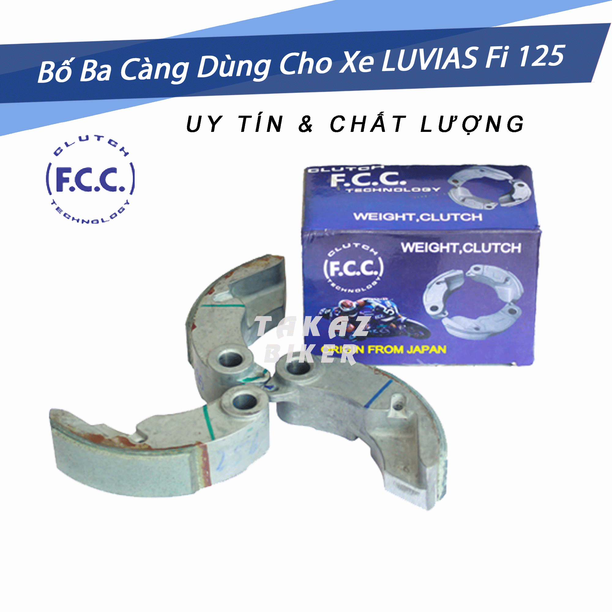 [HCM][ LUVIAS 110cc ] Bố ba càng FCC  dùng cho xe YAMAHA  LUVIAS 110cc Công Nghệ Japan