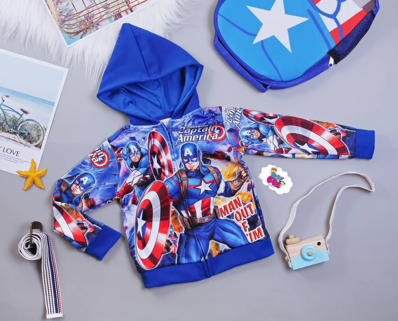 Áo khoác trẻ em siêu anh hùng Đội trưởng Mỹ - Captain America