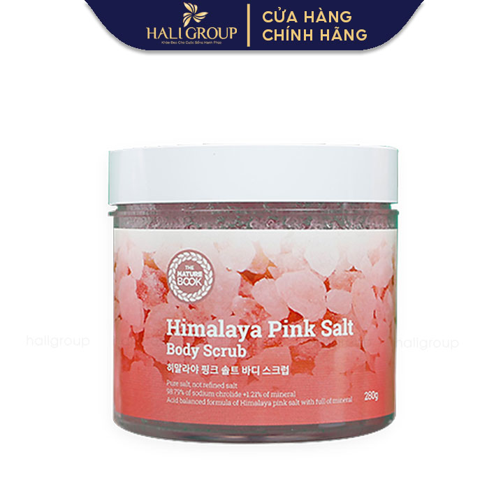Muối Tắm Dưỡng Trắng Toàn Thân Muối Hồng The Nature Book Himalaya Pink Salt Body Scrub