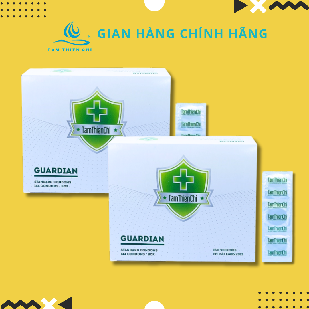 Bao cao su Tâm Thiện Chí TTC Guardian mỏng trơn 2 hộp x 144 chiếc