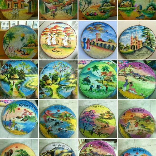 Tranh vẽ trên mẹt tre