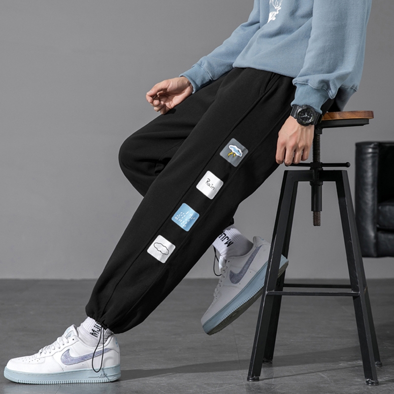 Quần thể thao nỉ nam jogger ống rộng đẹp cao cấp - quần thun jogger nam phong cách hoang brother