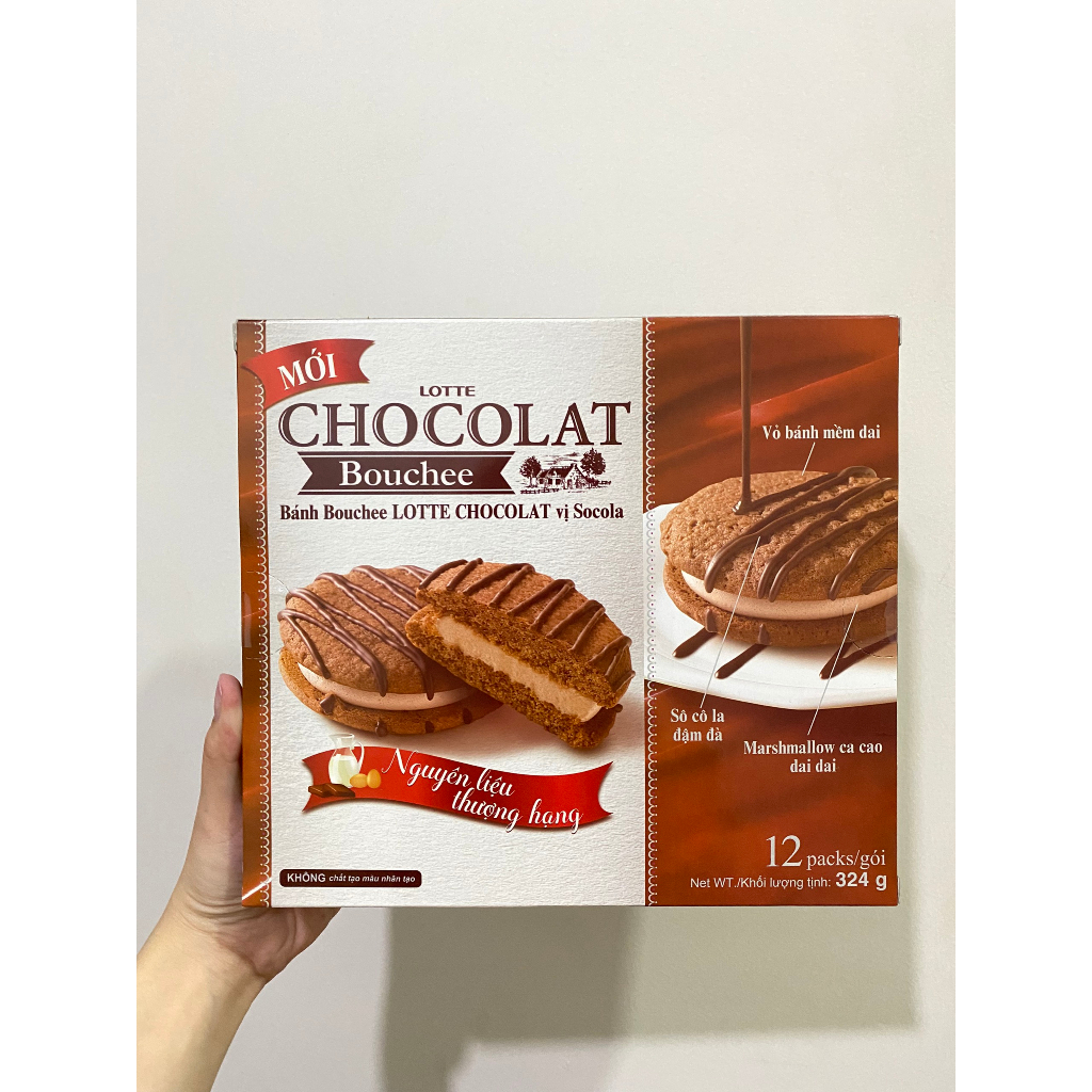 Bánh Lotte Chocolat Vị Socola Choco Pie Hộp 336g-lớn