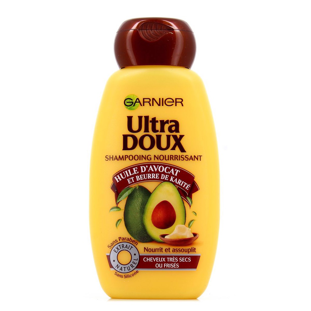 Dầu gội tinh chất bơ phục hồi tóc hư tổn garnier ultra doux 250ml