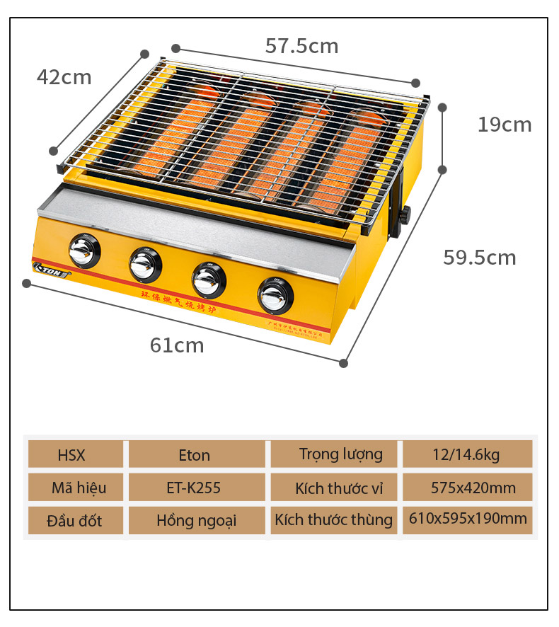 Bếp Nướng Gas Eton