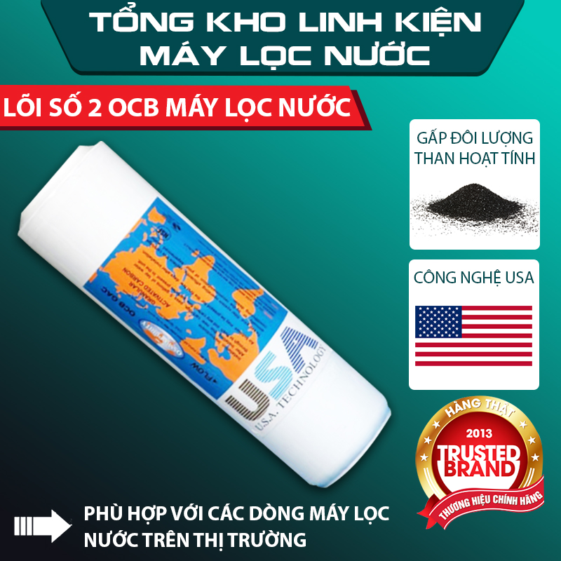 Lõi lọc nước số 2 than hoạt tính , lõi lọc nước số 2 sử dụng cho tất cả các máy lọc nước, lõi lọc nước máy lọc nước gia đình
