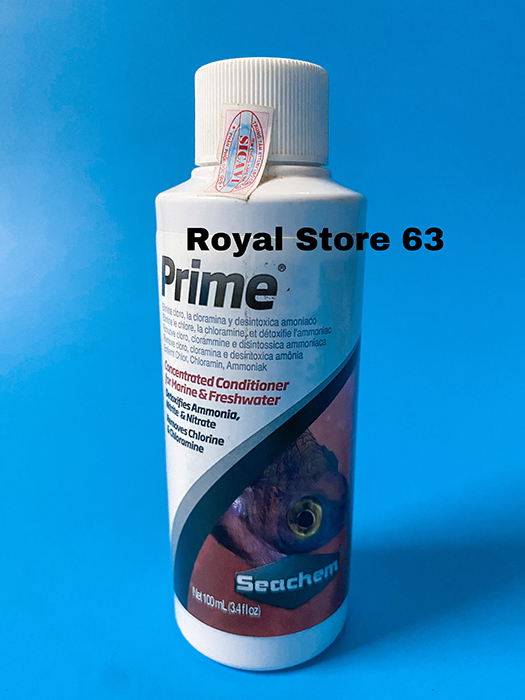 Prime Seachem dung dịch khử Clo Nh3 No2 No3 cho bể thủy sinh chai 100ml