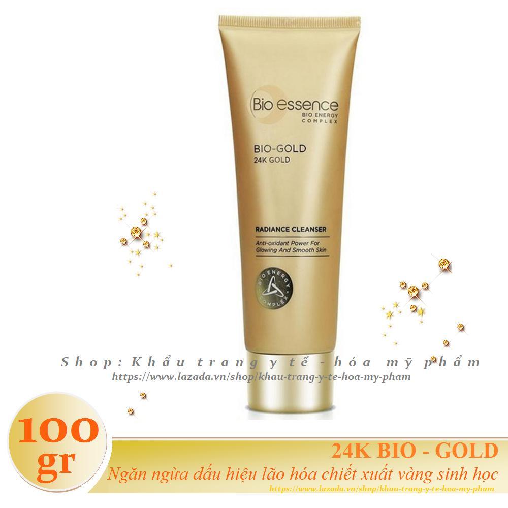 [HCM]Bio-essence - Sữa rửa mặt ngăn ngừa dấu hiệu lão hóa chiết xuất vàng sinh học 24K  Bio-Gold  100 gr