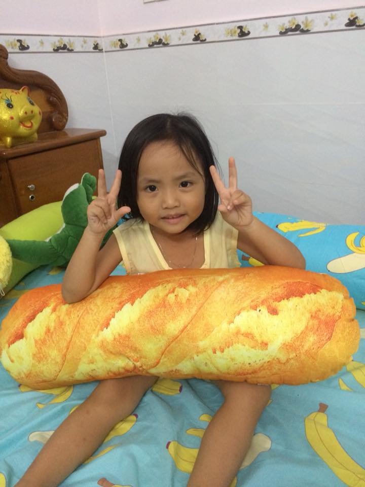 Gối Ôm Bánh Mì 80cm Cho Bé yêu quà tặng sinh nhật cho bé yêu gối ôm an toàn cho bé cưng