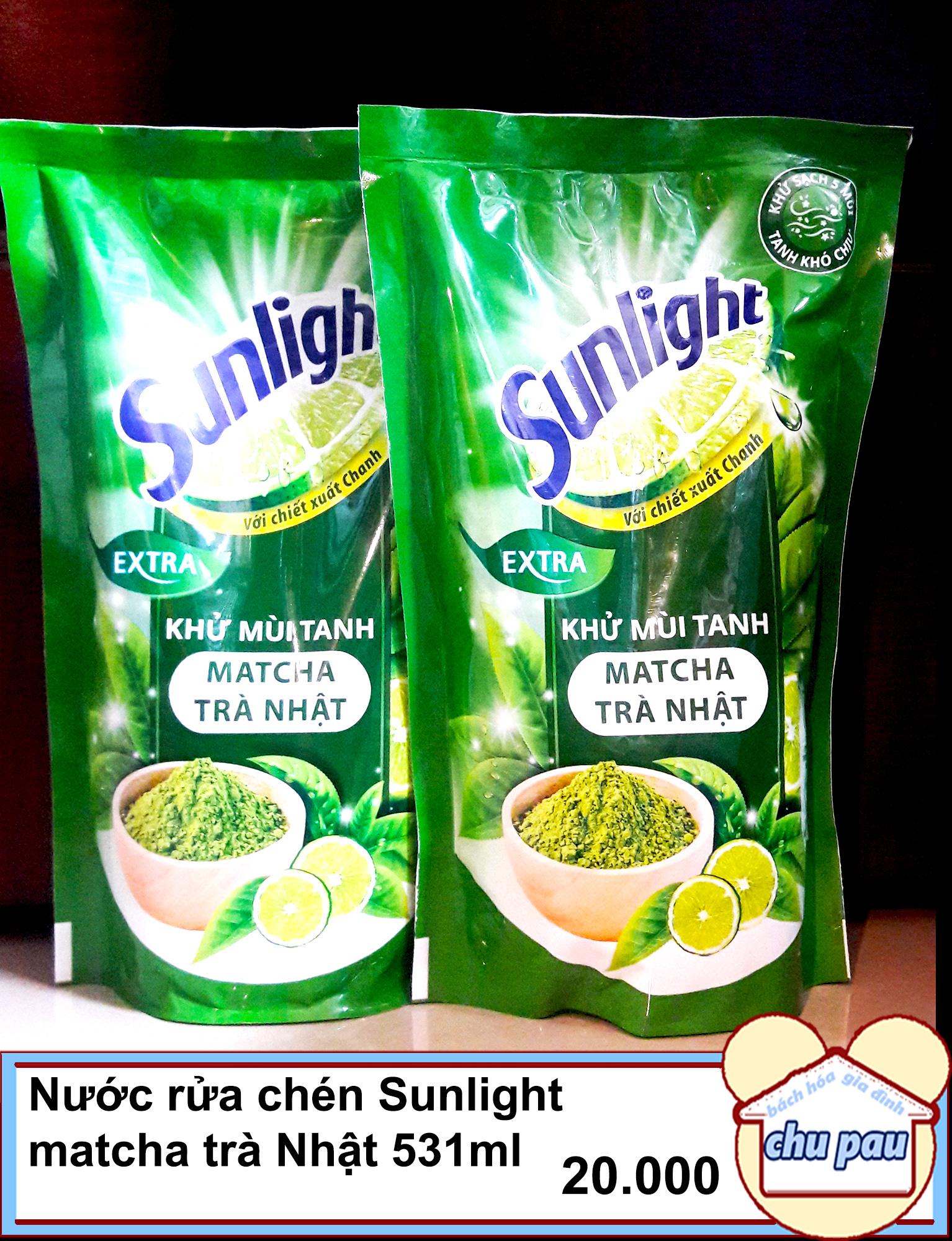 Nước rửa chén sunlight matcha trà nhật 550g