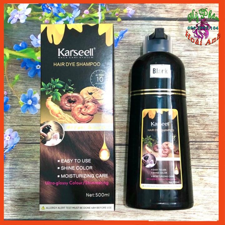 DẦU GỘI PHỦ BẠC THẢO DƯỢC KARSEELL MÀU ĐEN 500ML ITALY