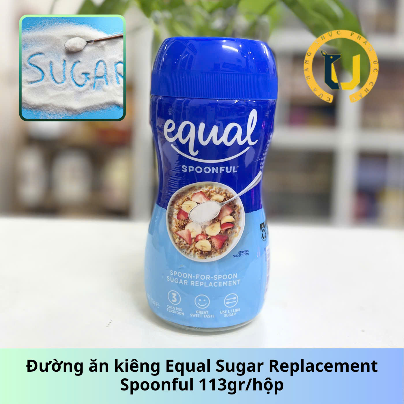(Australian Product) Convenient Canned Diet Sugar Equal Spoonful Sugar Replacement 113Gr Jar