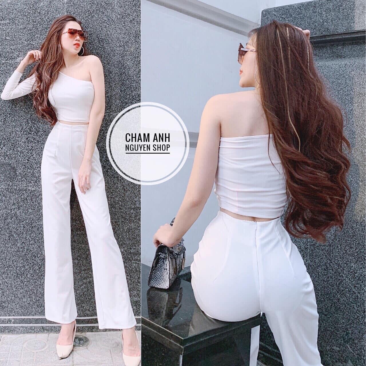 Áo 1 tay trơn như mẫu mặc vải lụa