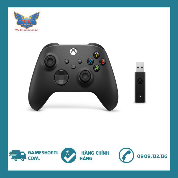 Tay Cầm Microsoft Xbox One Series X Kèm Wireless Adapter (Màu Đen)
