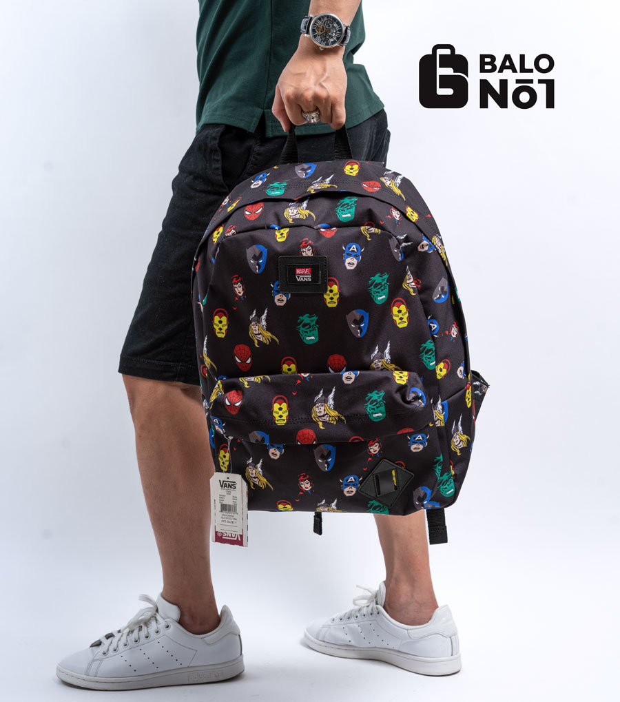 Balo cao cấp van.s x marvel old skool ii backpack – black