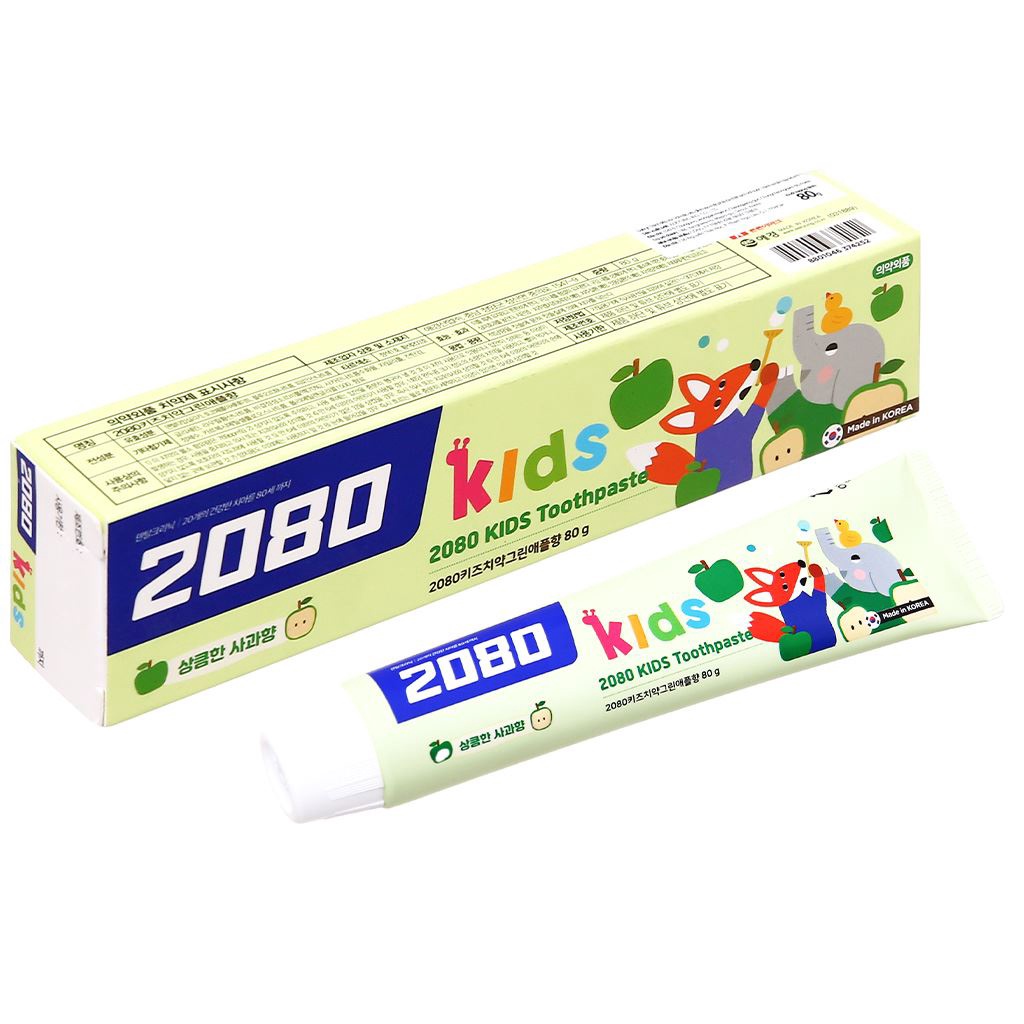 Kem đánh răng trẻ em cao cấp 2080 hương táo 80g