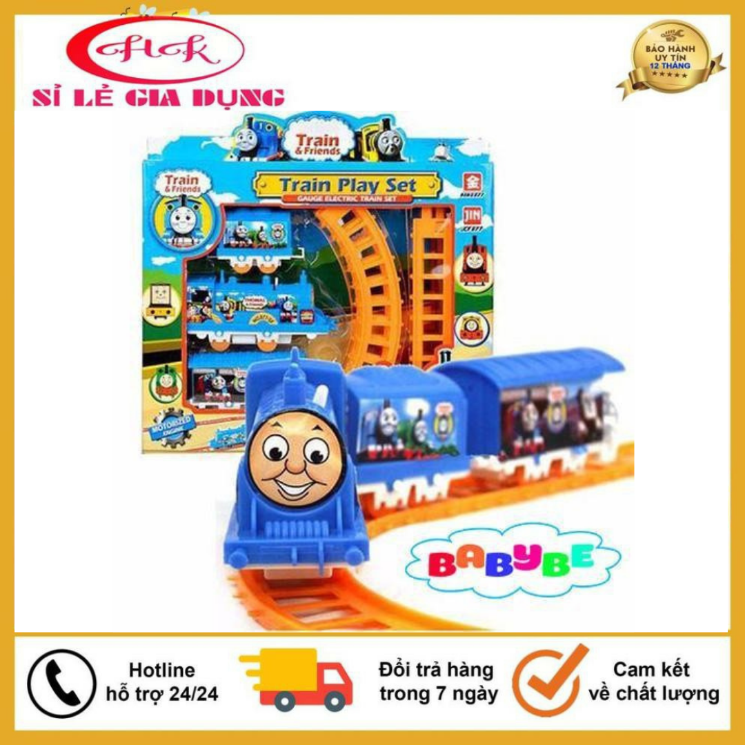 Bộ đồ chơi xe lửa lắp ráp đường ray chạy pin - đồ chơi giá rẻ - xe lửa hk mart