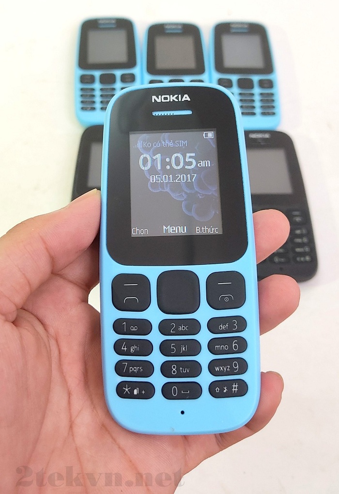 Điện Thoại Nokia 105 Bản 2017 1 Sim or 2 Sim Loa To Sóng Khỏe , Kèm Pin Sạc