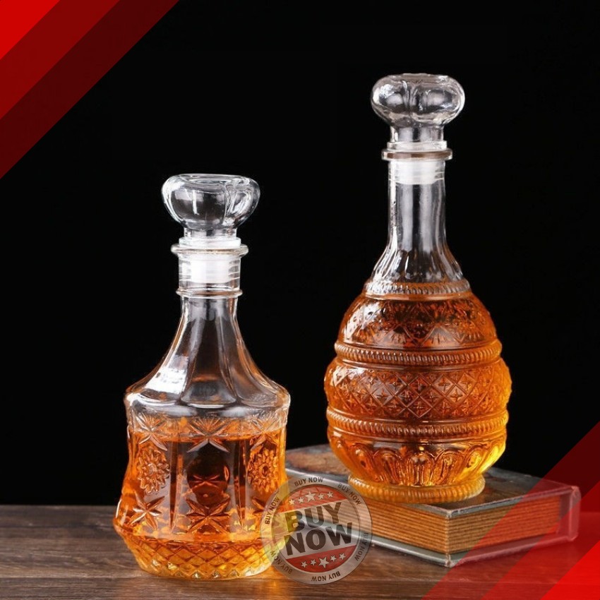 Combo 2 chai đựng rượu trụ eo 700ml và chai thủy tinh đựng rượu tháp phật 1000ml – cb-m08m21 - bình ngâm rượu - chai rượu kiểu – vỏ chai rượu kiểu – vỏ chai rượu 1000ml - topbanchaynhat
