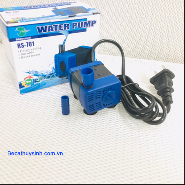 Máy bơm bể cá mini rs 701, 3w, hoà phát bách hoá