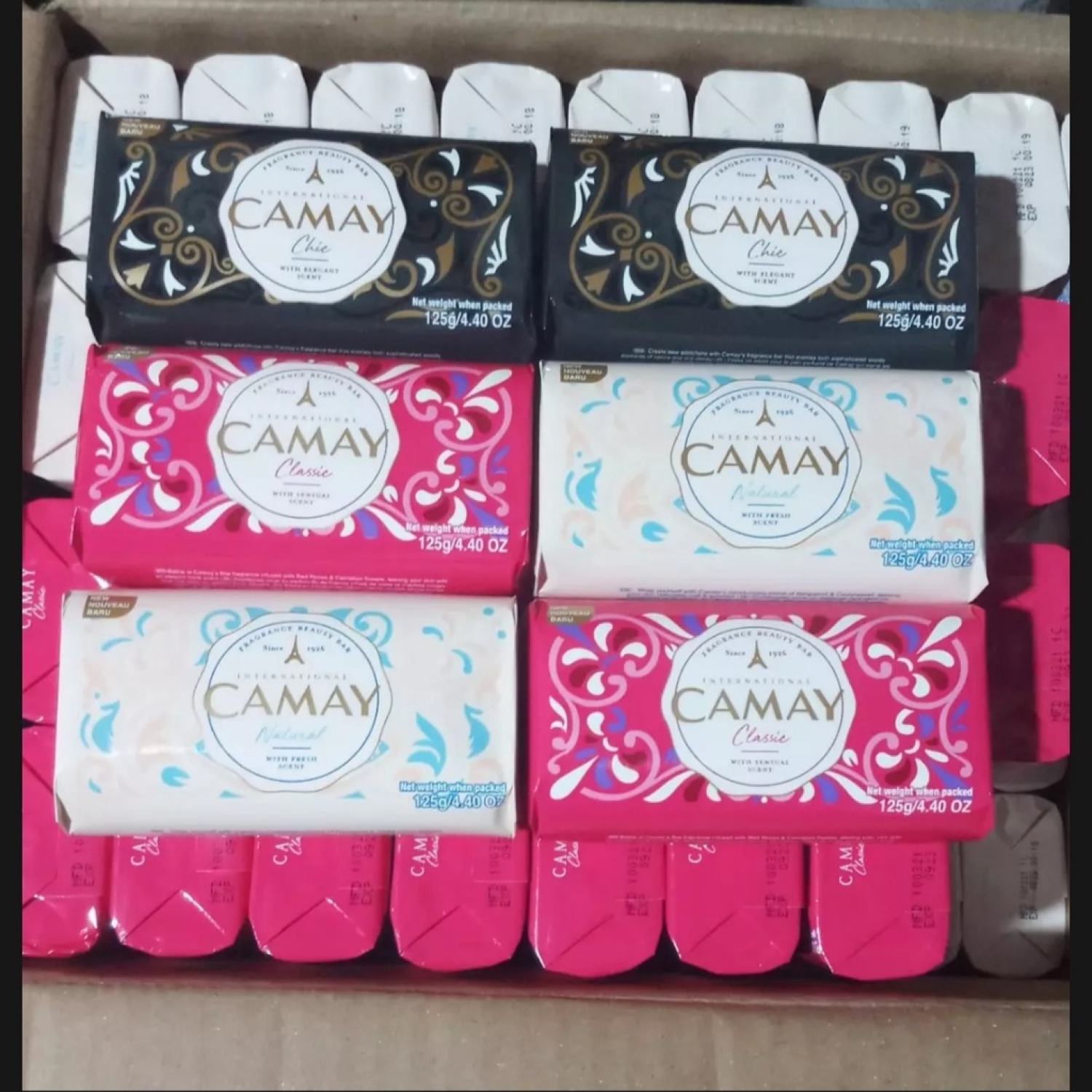  Combo 5 xà phòng tắm CAMAY 125g hương nước hoa Pháp thơm ngất ngay da mịn màng dịu nhẹ 