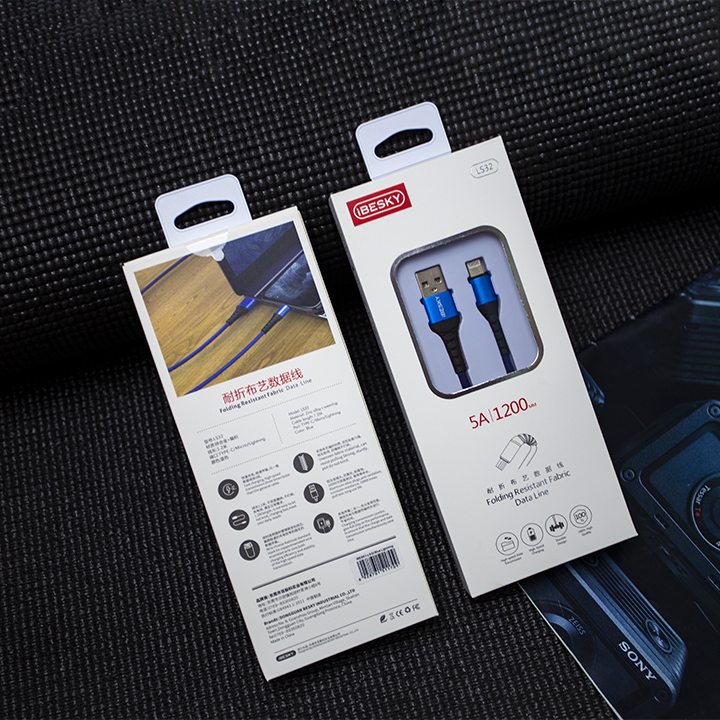 Dây Sạc IPhone IBESKY LS32 X14 1M2 5A, Cáp Sạc Nhanh 5A Cho IPhone/IPAD Chính Hãng Bảo Hành 6 Tháng