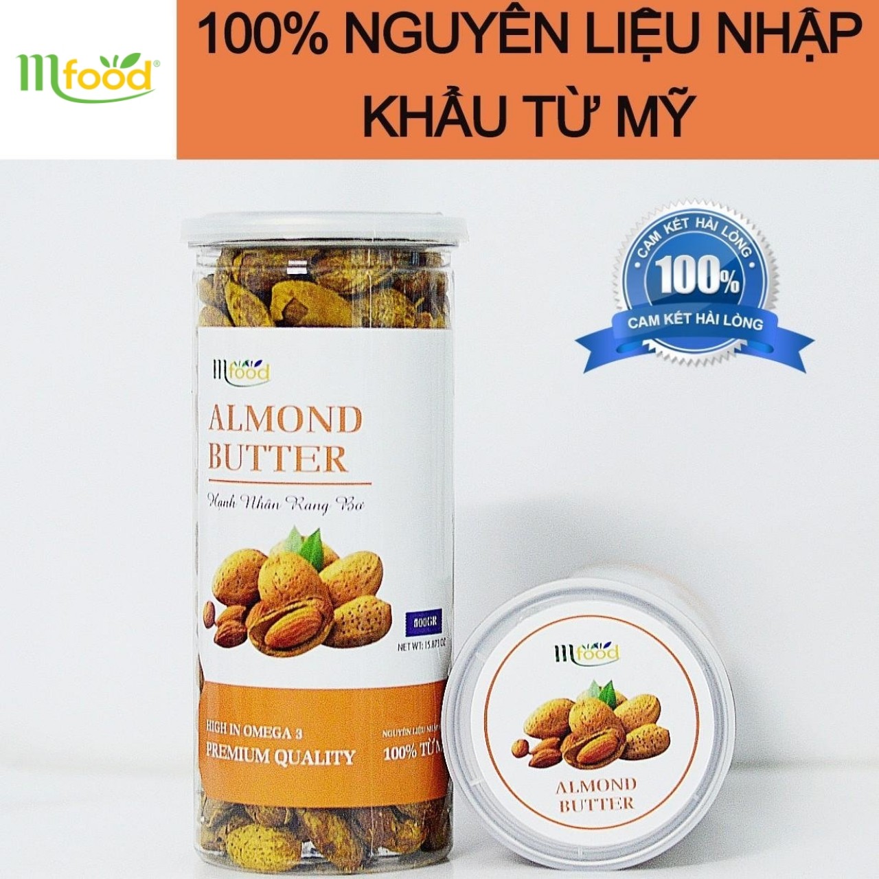 [HCM]Hạnh Nhân Rang Bơ Mỹ Mfood Hũ 500G