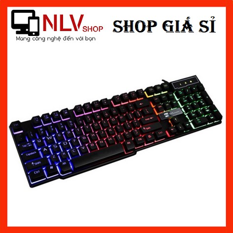 Nlvshop bàn phím r8 1822 giả cơ chuyên game led 7 màu
