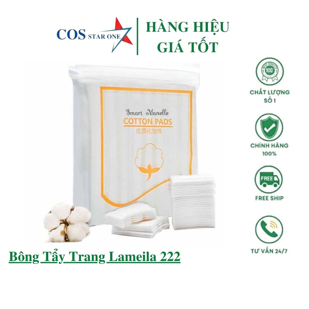 Bông tẩy trang 3 lớp cotton pads 222 miếng