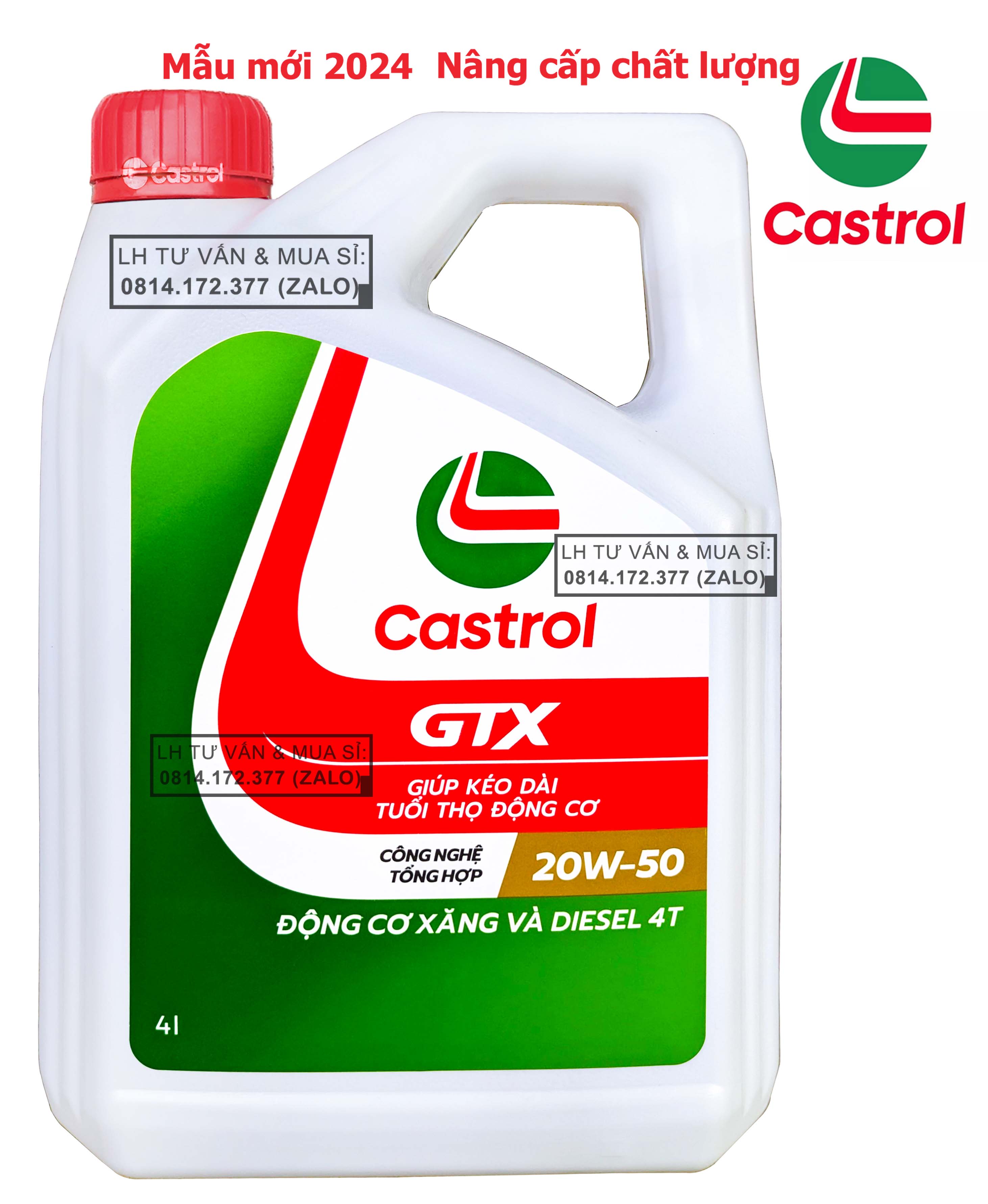 Dầu nhớt ô tô,  xe hơi Castrol GTX 20w50 (Máy xăn.g và máy dầu ) - Chính Hãng Castrol