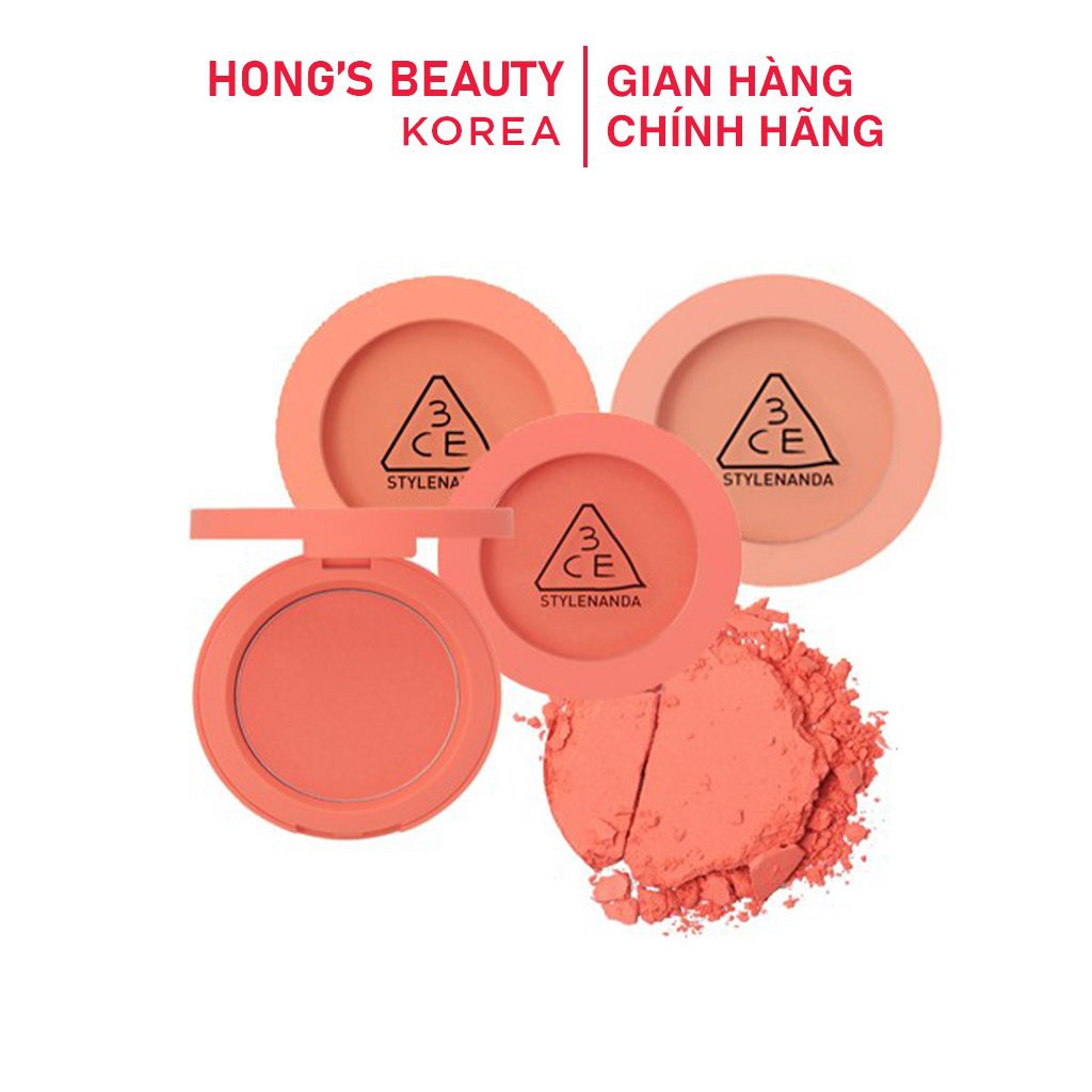 Phấn má 3.CE Face Blusk Blusher 5.5g - Chất phấn mịn, bám lâu, lên tông chuẩn màu - HONGS BEAUTY