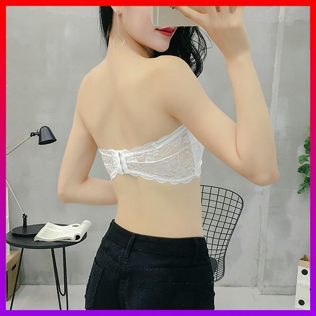Áo bra không dây phối ren quyến rũ