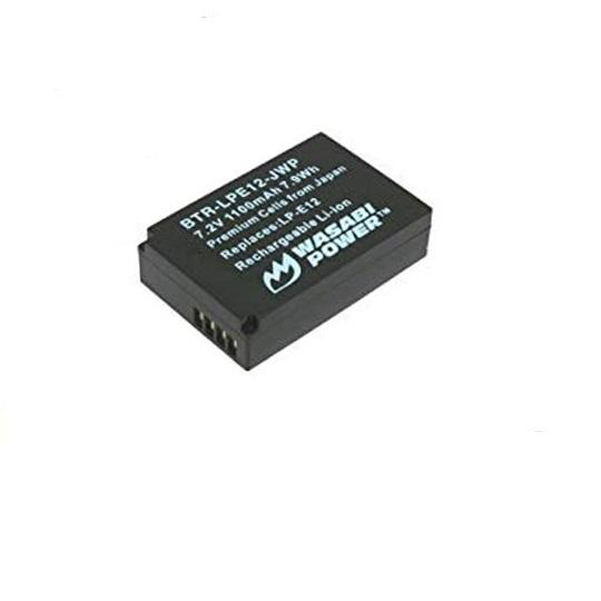 Pin wasabi lp-e12 for canon eos m10, m50, m100, eos rebel sl1, eos 100d