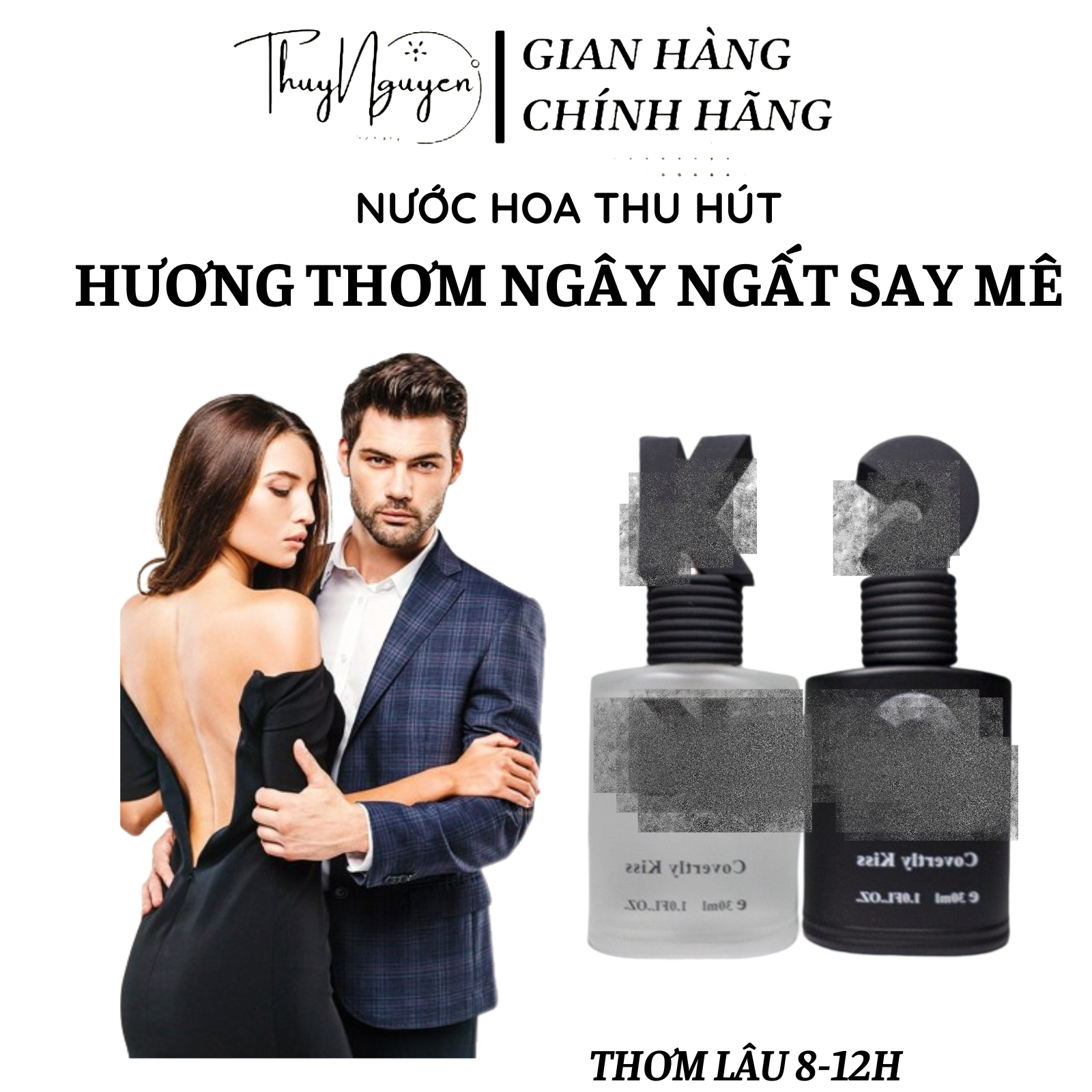 Nước hoa nam nữ thơm lâu , nước hoa nam nữ cao cấp thơm lâu, hương thơm mạnh mẽ lôi cuốn, ấn tượng khó phai, thể tích 30 ml