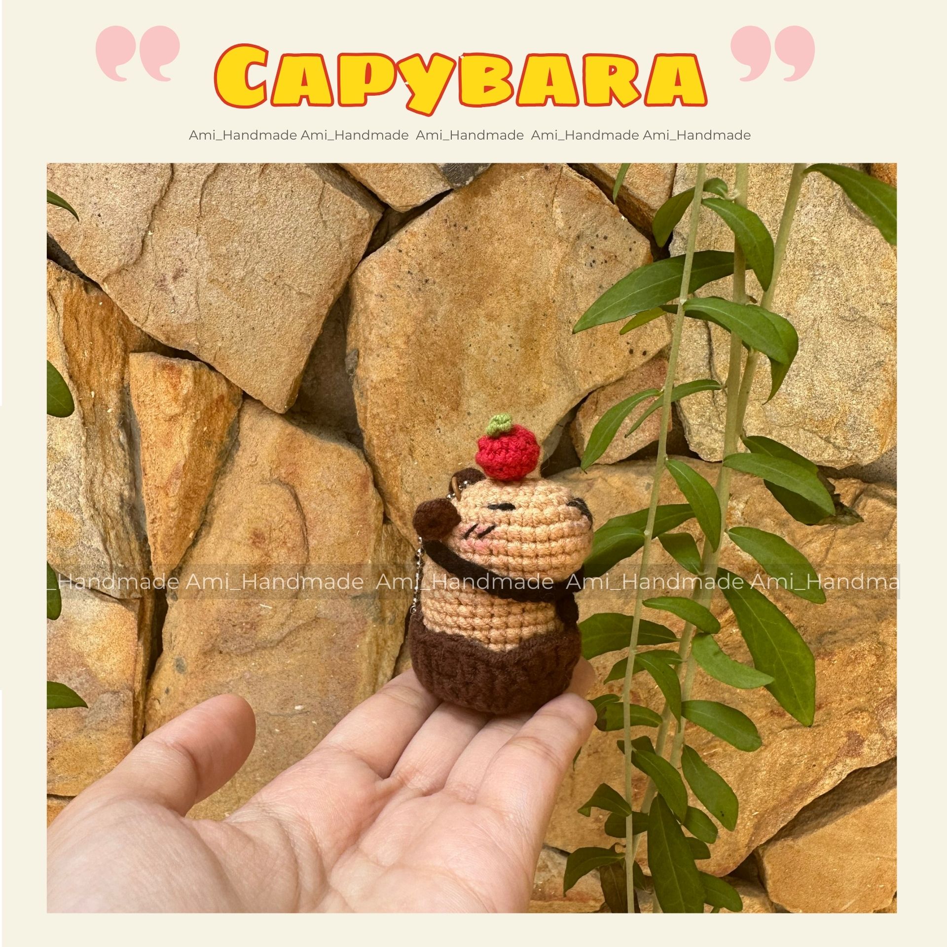 Capybara móc khóa, mô hình siu dễ thương