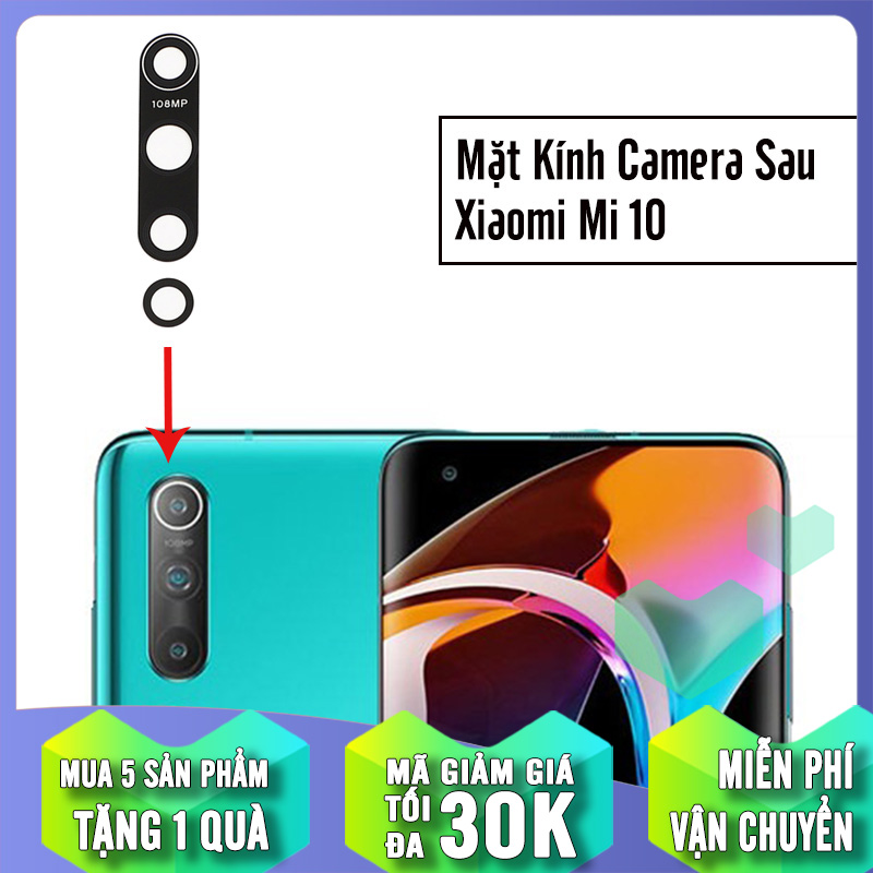 Mặt kính thay thế camera sau cho Xiaomi Mi 10