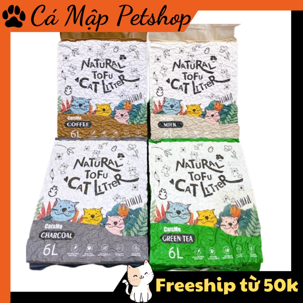 Cát đậu nành cho mèo Tofu Cat Litter Catsme 6L Cát vệ sinh cho mèo đậu nành