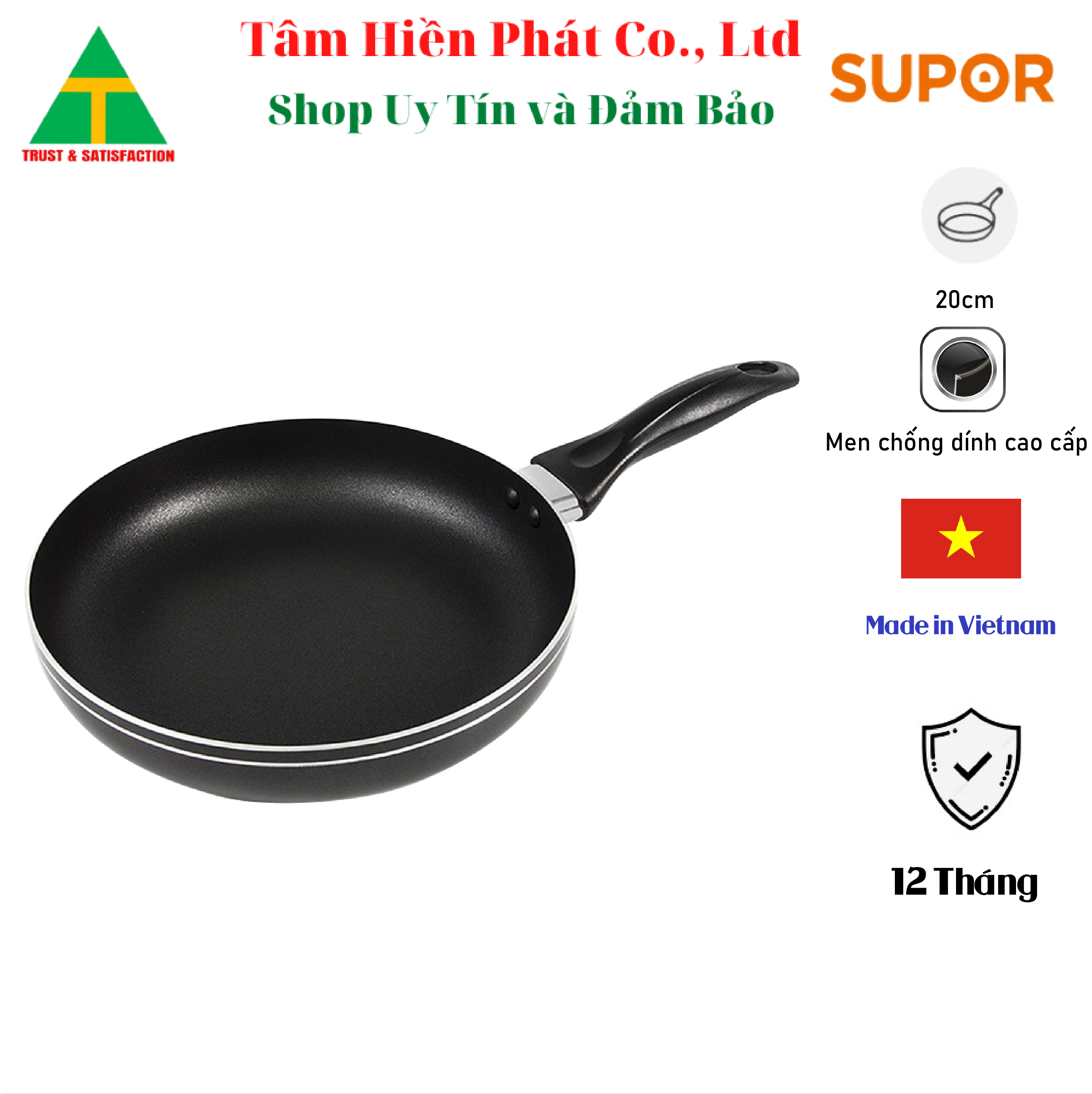 Chảo chống dính comfort supor f06a20 - 20cm - hàng chính hãng