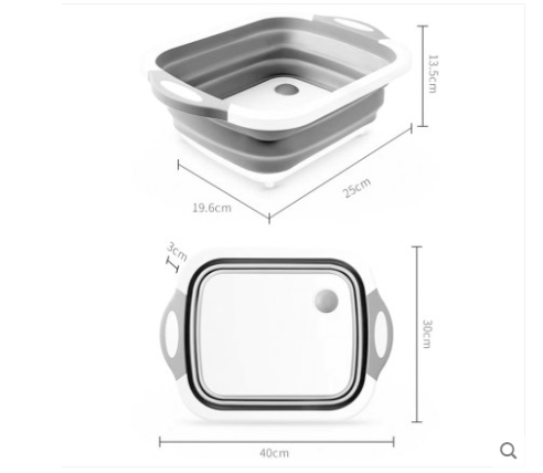 Bộ Thớt Kèm Chậu Gấp Gọn Đa Năng, [HÀNG HOT] THỚT GẤP GỌN ĐA NĂNG 3IN1 - BỘ THỚT GẤP GỌN KÈM THAU RỔ RỬA HOA QUẢ TIỆN LỢI, CHẬU GẤP GỌN KÈM THỚT THÔNG MINH