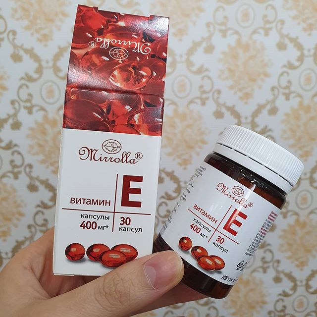 [HCM]Vitamin E Đỏ Nga Mirrolla 400mg Hộp 30 Viên Giúp Trẻ Đẹp Da Chống Lão Hóa
