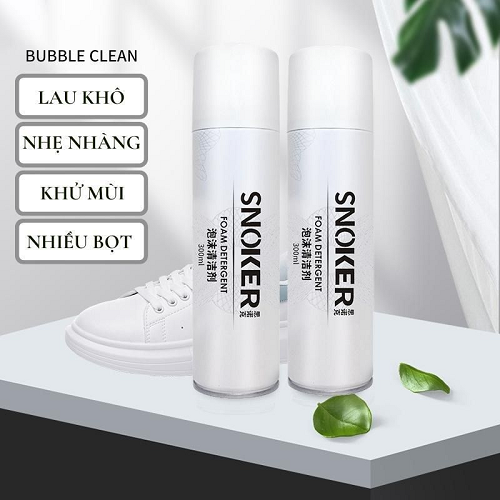 Chai xịt bọt tuyết vệ sinh giày dép tẩy trắng snoker cao cấp công nghệ làm sạch giày từ nhật bản.