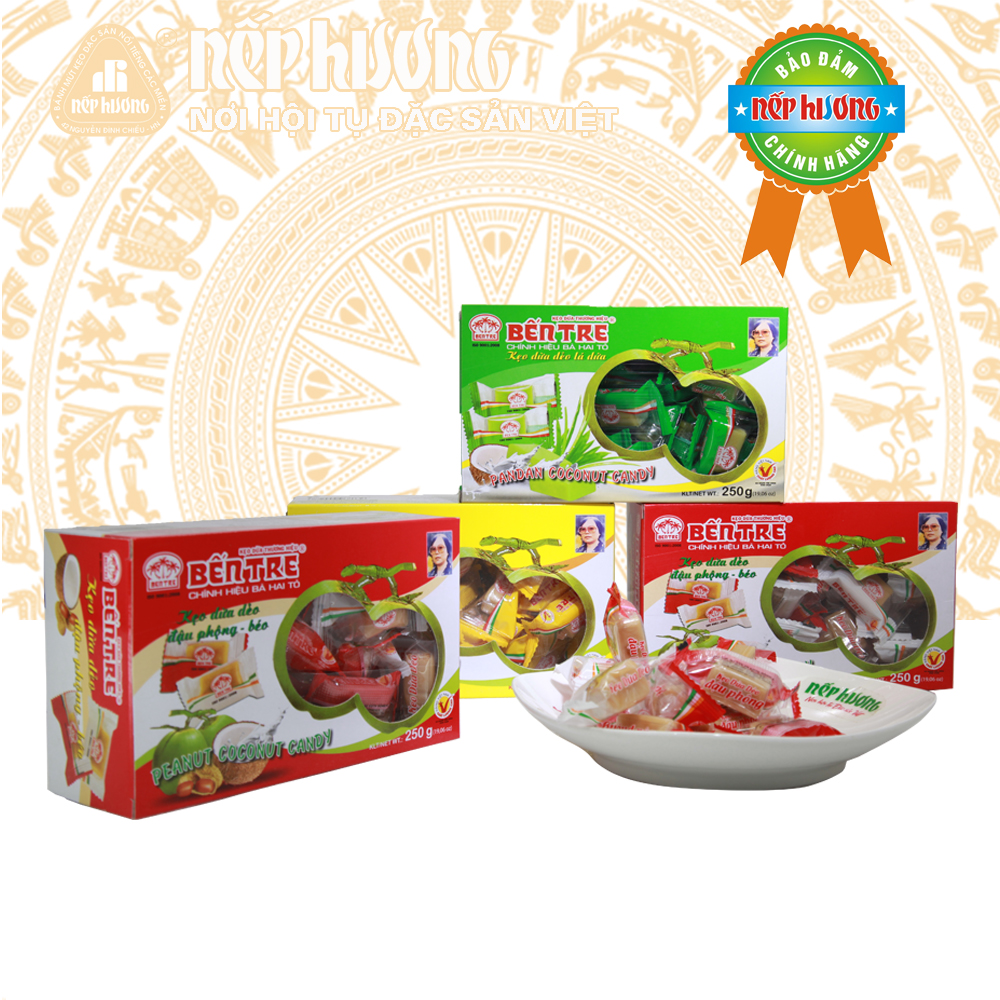 Kẹo dừa dẻo đậu phộng – bến tre – hiệu bà hai tỏ - 250g