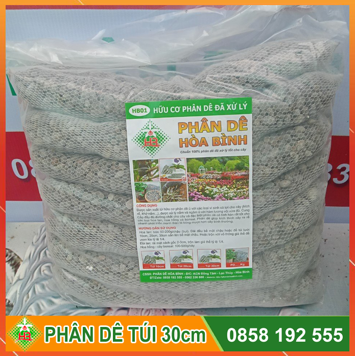 Phân dê bón lan combo 20 túi 30cm