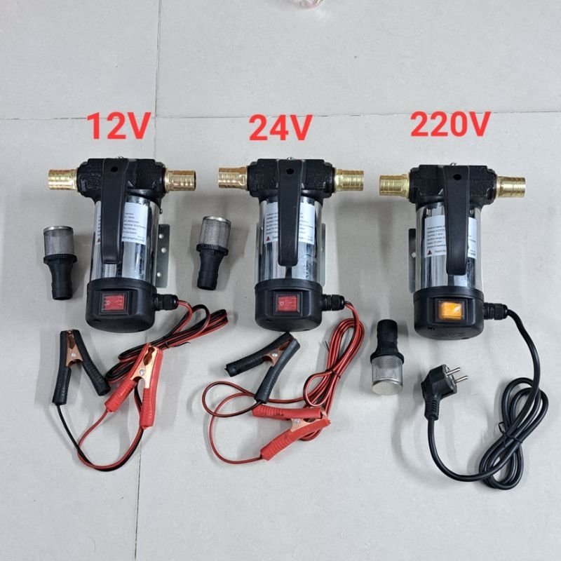 Máy bơm nhiên liệu xăng, dầu, nhớt 12v - 24v - 220v công suất lớn