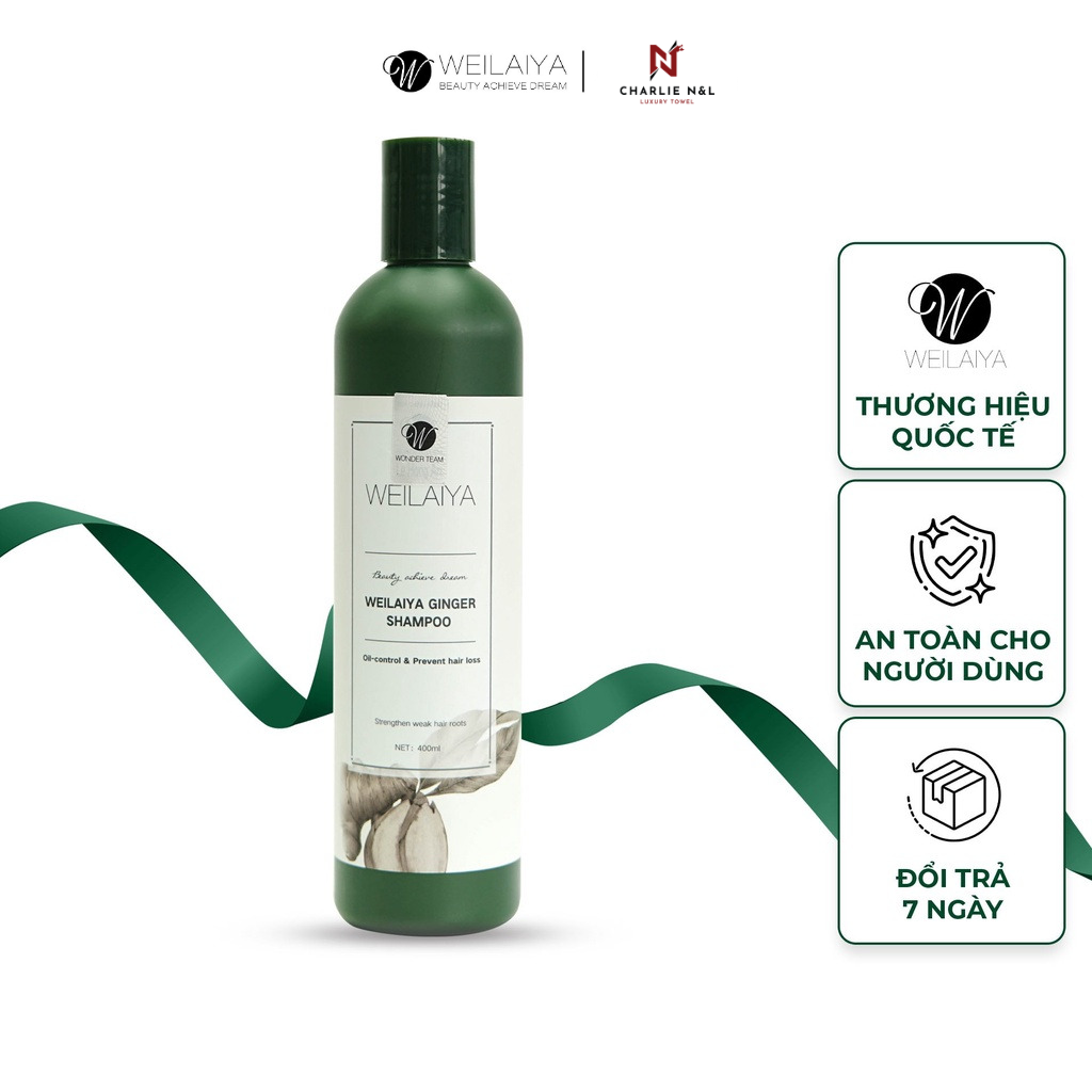 Dầu gội gừng trắng ngăn rụng và kích mọc tóc Weilaiya Ginger Shampoo 400ml