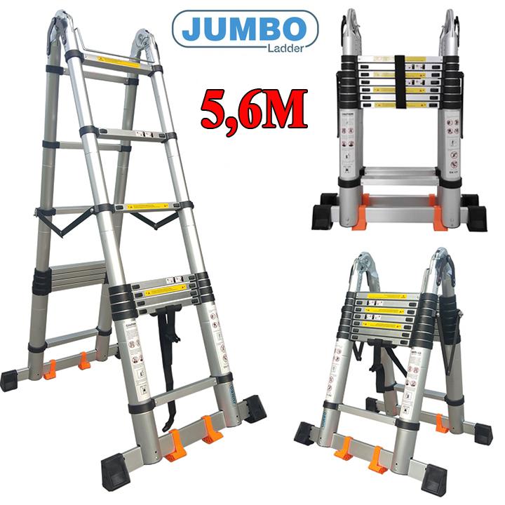 Thang nhôm rút đôi chữ a jumbo a280 - 56m