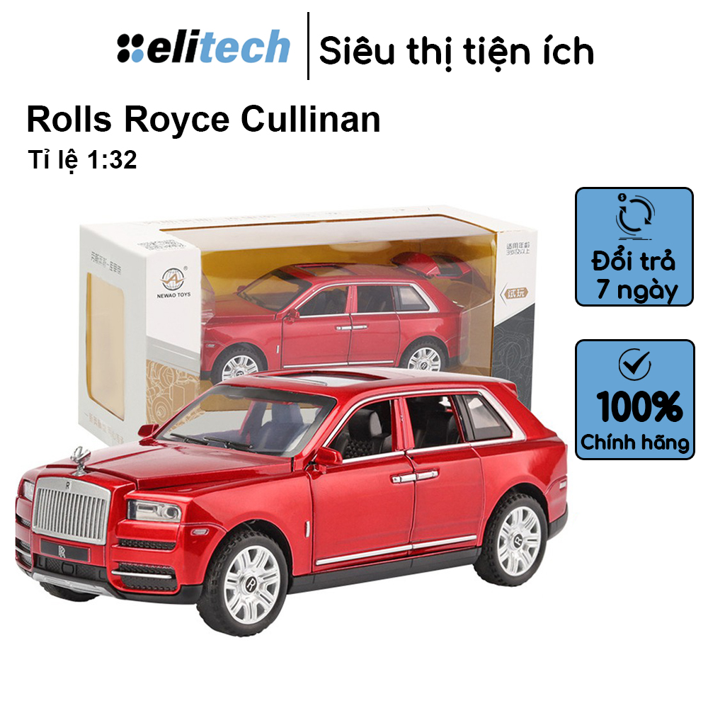 Xe mô hình tỉ lệ 1:32 Rolls Royce Cullinan thân xe hợp kim mở 6 cánh cửa sổ trời