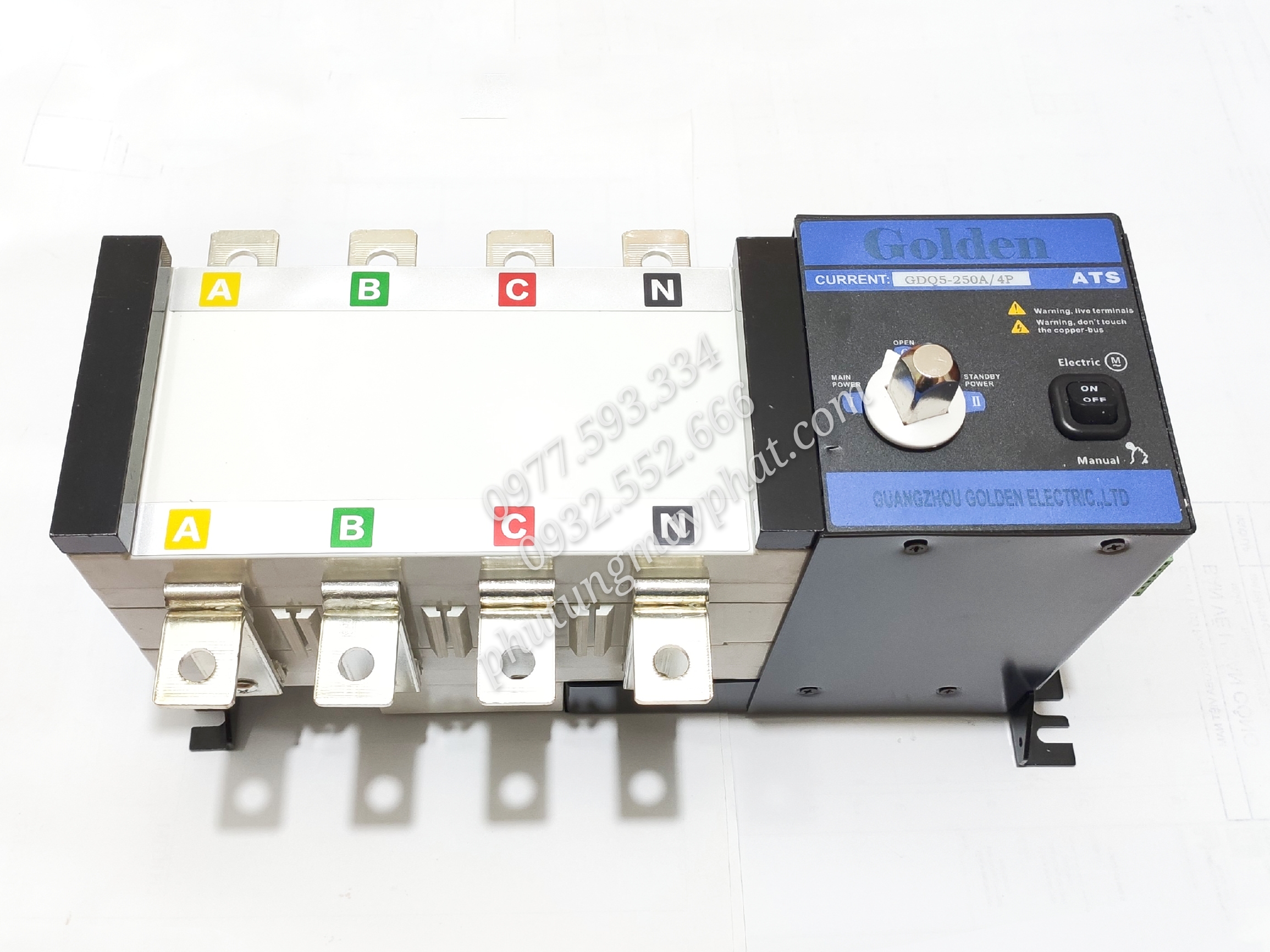 Bộ chuyển nguồn tự động ATS Golden GDQ5-250A/4P